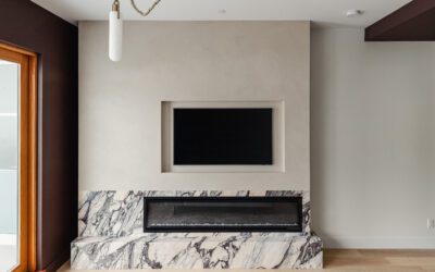 Rainbow Fireplace • Microcement
